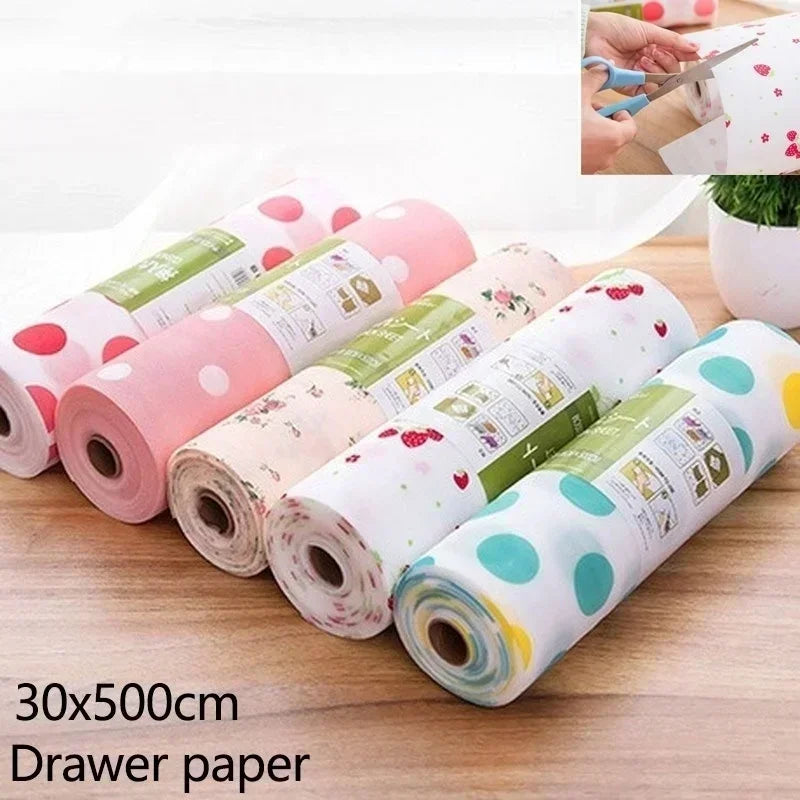 1PCS Household Printed Waterproof Multifunctional Anti Slip Dining Mat Can Be Cut To Prevent Moisture Mold and Dirt Cabinet Mat Qme