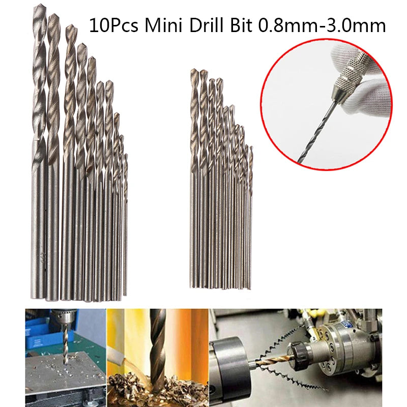 Box HSS Mini Drill Bit Straight Shank PCB Twist Bits Drilling Qme