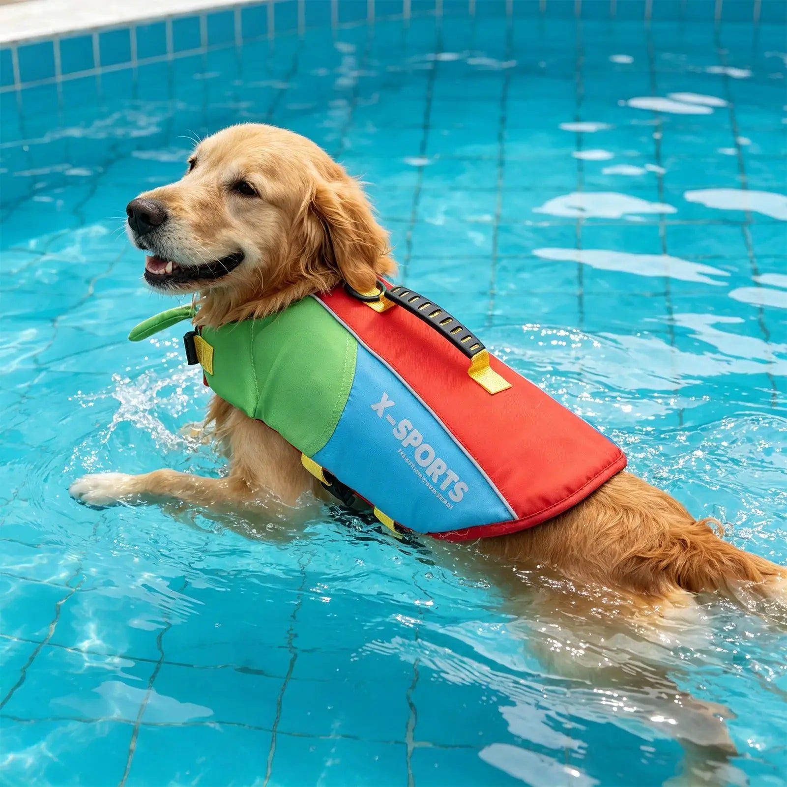 Puppy Float Vest Reflective Adjustable Safety Swimsuit Puppy Swim Vest For Pool Beach Lake River Boat Water Outdoor Home Travel Qme