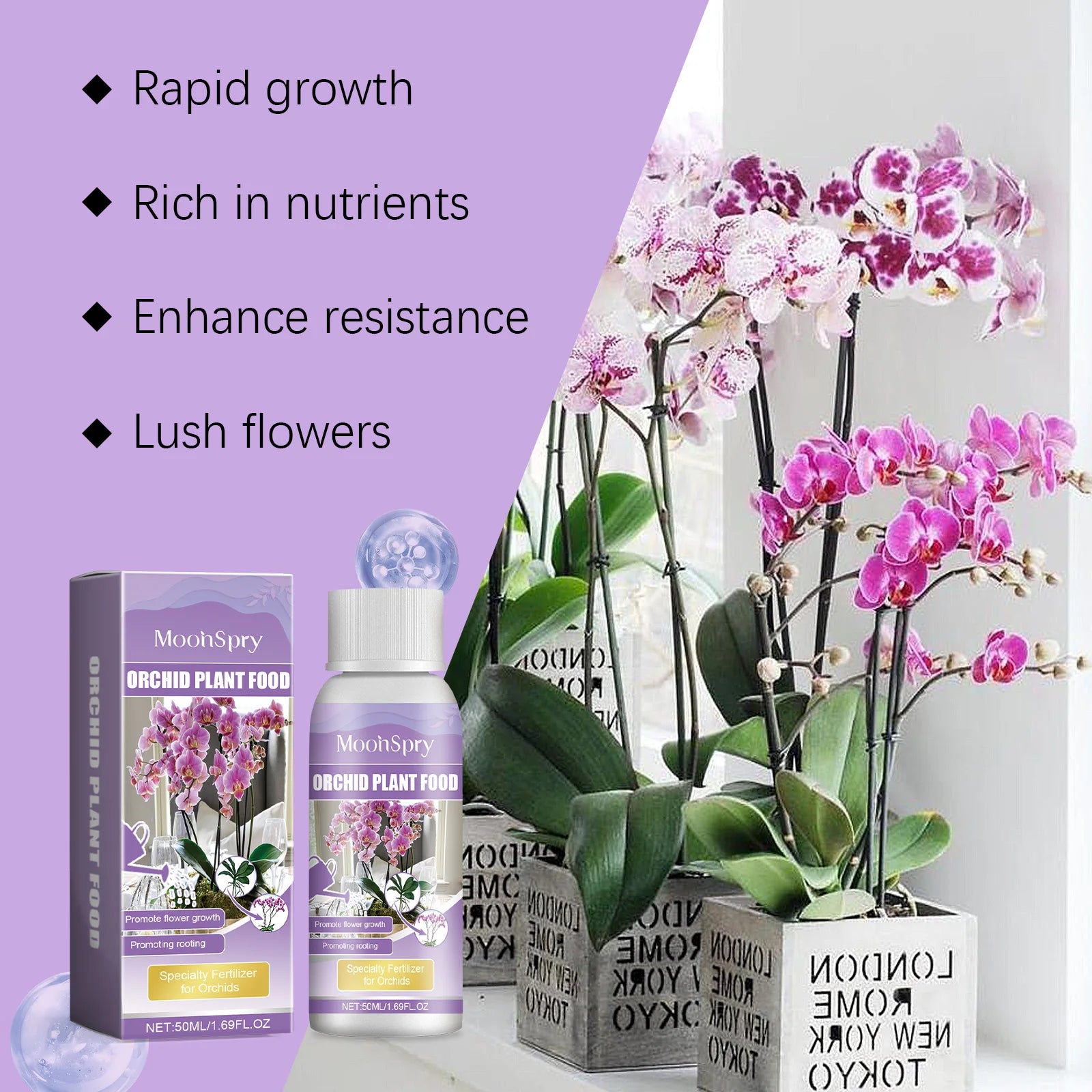 Orchid Plant Growth Agent Effectively Promoting Root Differentiation and Growth Extend Flowering Period Orchid Nutrient Solution Qme