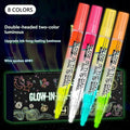 8 Colors/set Neon UV Fluorescent Acrylic Paint Markers Pens, Glow in The Dark Bright DIY Luminous Marker Pen Art Supplies Qme 4 Pcs-8 Colors