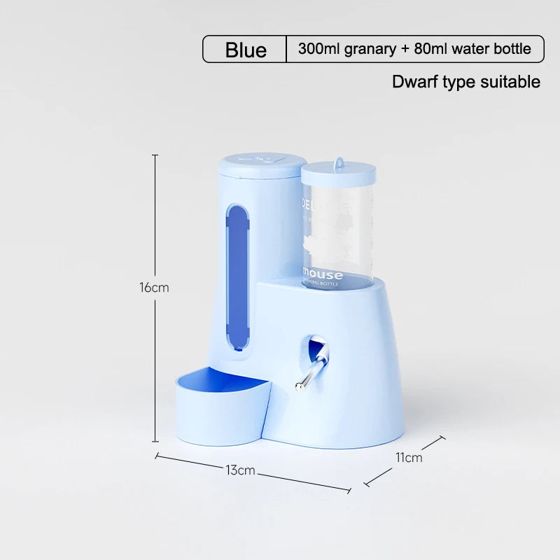 2In1 Hamster Feeder And Waterer Large Capacity Leakproof Automatic Feeder Food Water Dispenser Leak Proof Food Feeding Supplies Qme A3