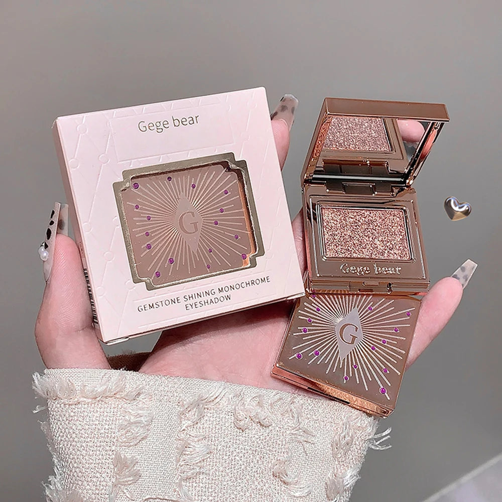 Gege Bear Shimmering Single Eyeshadow Palette Ultra Pigmented Qme