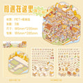 3D Cartoon amusement park Scene Landscaping Stickers DIY Cabin Scene Stacking and Pasting Hand Account Cute Gift for Kid Child Qme C3