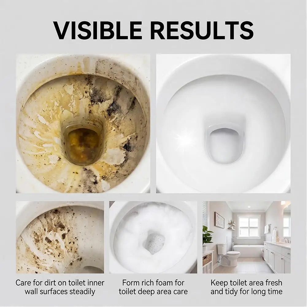 Toilet Powder Cleaner Stain Remover Bowl Cleaning Foam Qme