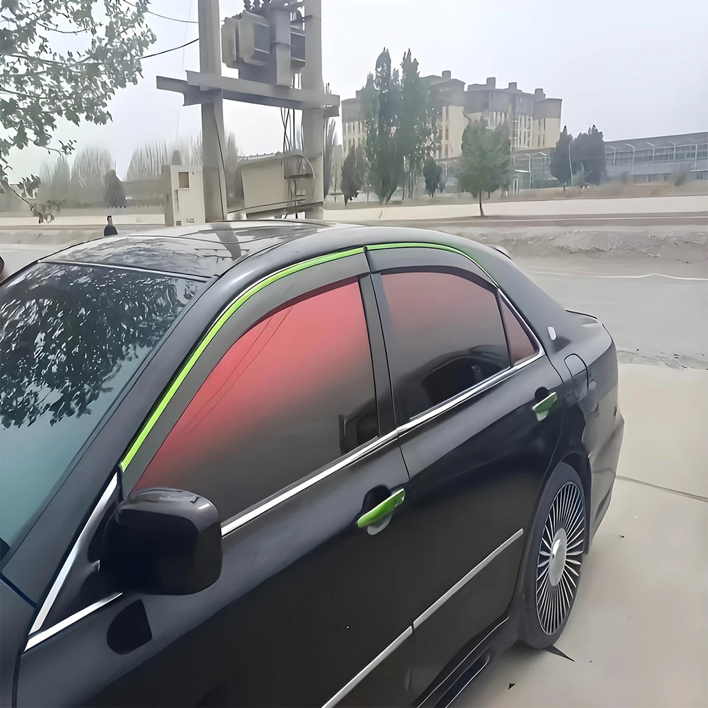Gradient Solar Window Tint Film Color Changing Film Car Sun Shade Front Windshield Sunshade Protector Heat Insulation Universal Qme