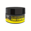 GZE African Black Castor Extra Hold Braid,Contains Black Castor Oil & Coconut Oil Edge Control, Hair Wax Gel for Women Qme GZE189