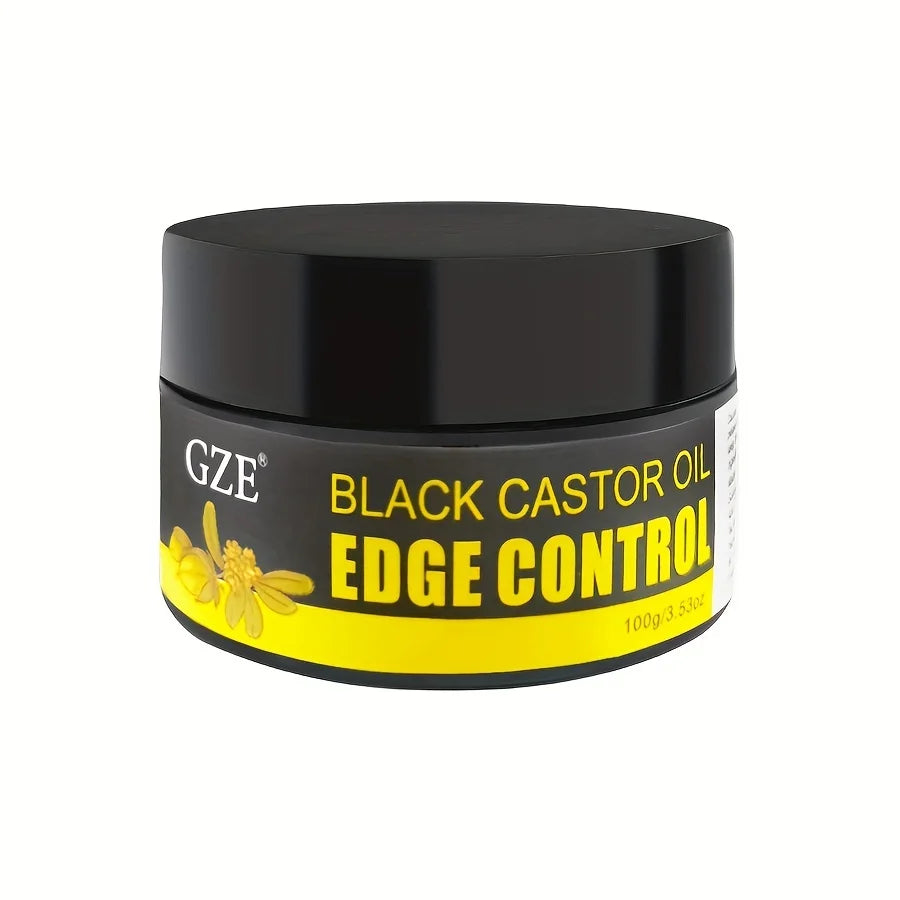 GZE African Black Castor Extra Hold Braid,Contains Black Castor Oil & Coconut Oil Edge Control, Hair Wax Gel for Women Qme GZE189