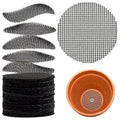 50PCS Flowerpot Gasket Ceramic Black Leakproof Soil Super Large Diameter Breathable Insect-Proof Plastic Circular Mesh Pad Qme 10x10cm 50 Pcs