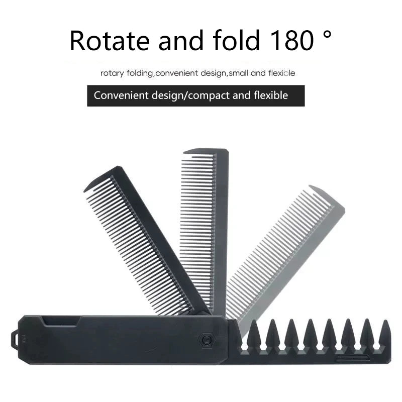 Professional 1 Pocket Folding Combs Wide Tooth Oil Head Comb Beard Qme