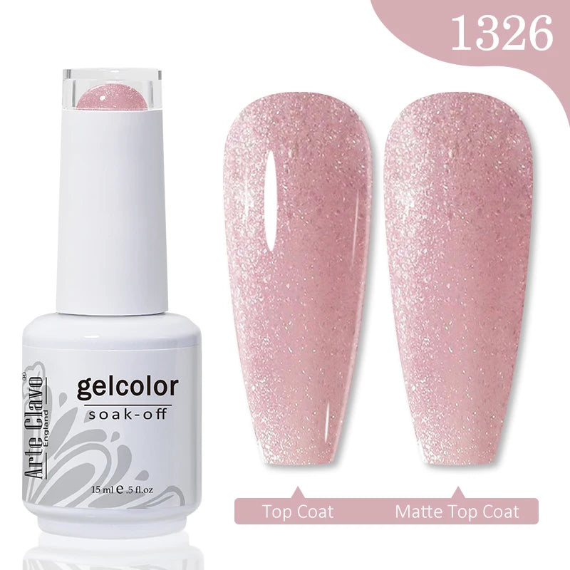 Arte Clavo Gel Nail Polishes Pink Nude Hybrid Lak Manicure