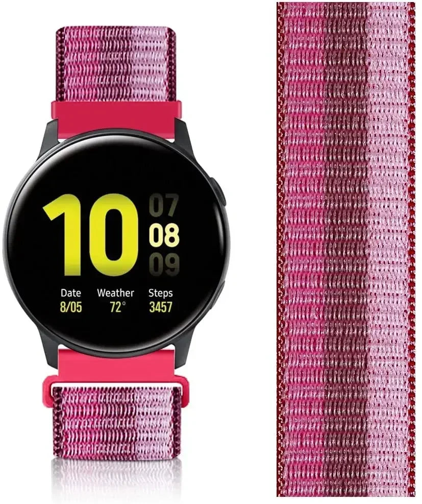 Nylon Loop For Garmin Forerunner 965 255 265 745 Bracelet For Garmin Vivoactive 4/Venu 2 3/Active/Fenix Chronos 22mm 20mm Strap Qme Berrycolor For Amazfit Balance