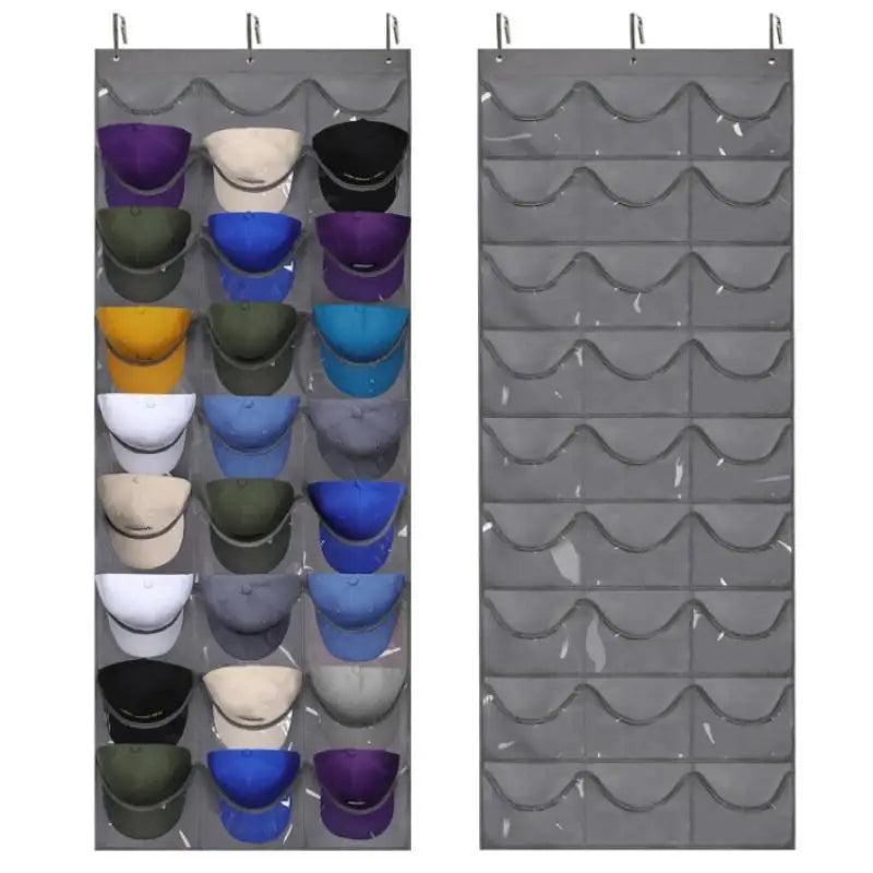 Baseball Caps Bedroom Hat Storage Holder Organizer24 Clear Pockets Qme