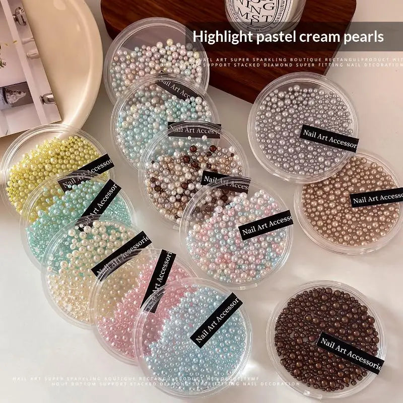 Creative 2- Pearl Resin Charms Nail Art Projects Unique Manicure Qme