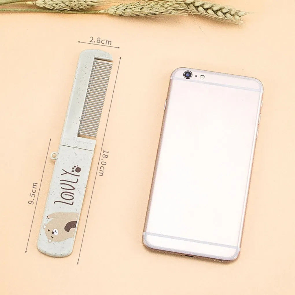 Small Mirror Comb Set Color Fashion Portable Fold Makeup Mirror with Comb for Girl Gift Makeup Tools Vanity Miror Travel Qme