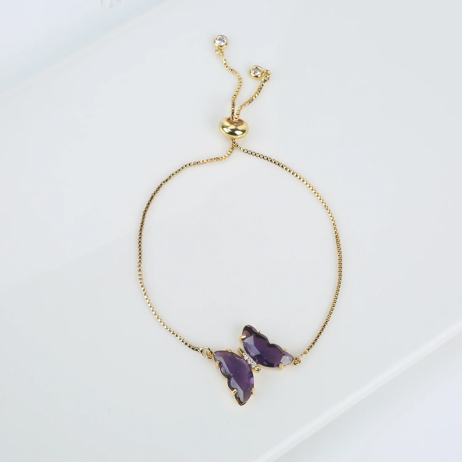 New Trend Fashion Crystal Zirconia Butterfly Charm Bracelet Temperament for Women Light Luxury Party Jewelry Gift Daily Wear Qme Bracelet 12 23cm