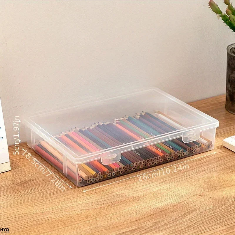 Capacity Pencil Case Clear Plastic Sketchbook Marker Colored Painting Qme