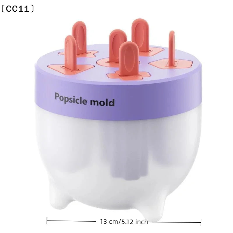 Food Grade Popsicle Mold 6 Cavities Easy Release Homemade Summer Ice Qme
