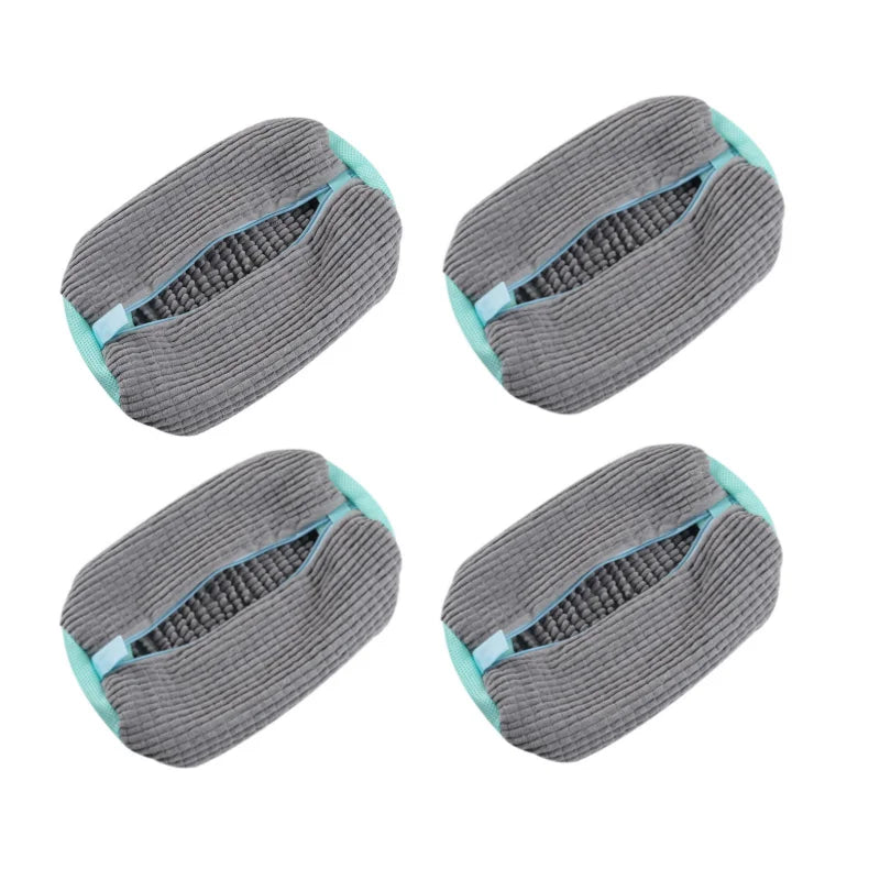 Laundry Bags Shoe Washing Machine Bag-with Zipper Laundry Bag with Rich Fluff Inside, Perfect for Sneakers and Casual Shoes Qme 4PCS grey