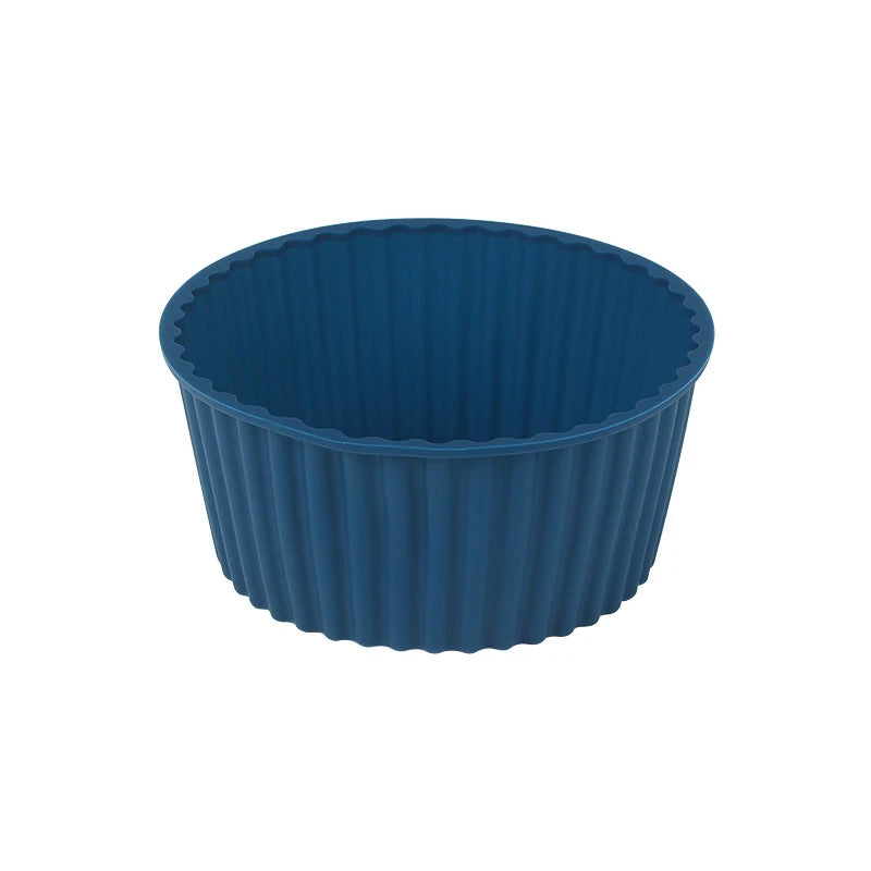 2Pcs Silicone Cake Mold For Muffin Cupcake Baking Food Grade Silicone Bagels Pan For Baking Non Stick Mini Cupcake Mould Qme Blue