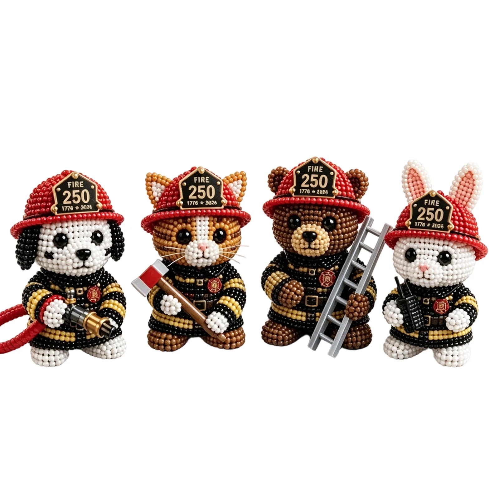 Cute Farm Animal Bead Craft Kit Diy 3d Beaded Ornament Set Perfect For Home Decor Keychains & Gift Giving Easy Craft Qme Style 9