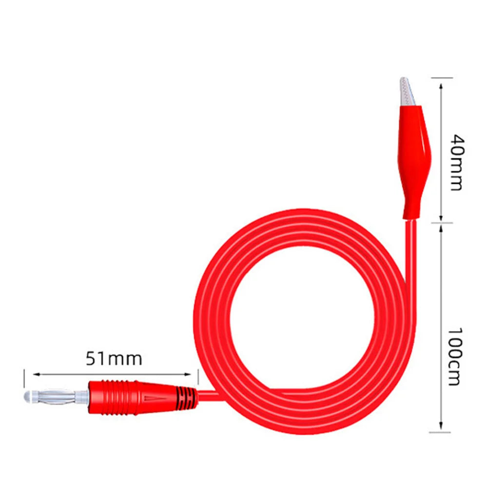 4mm Alligator Cilp To Banana Plug Test Cable Lead Connector Dual Tester Probe Crocodile Clip For Multimeter Measure Tool Qme