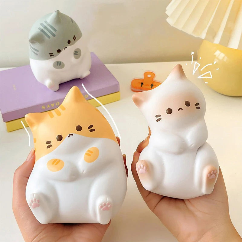 Cartoon-printed Cat Stress Relief Ball PU Slow-rising Squeeze Qme
