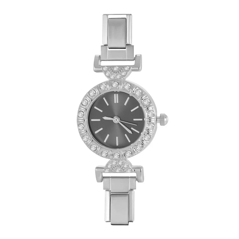 Fashion Italian Elastic Charm DIY Width Stainless Round Watch Women's
