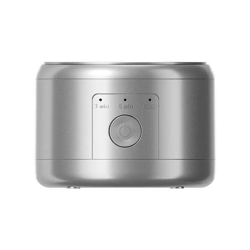 Compact Ultrasonic Cleaner Dental Appliances Thorough Cleaning Qme Silver