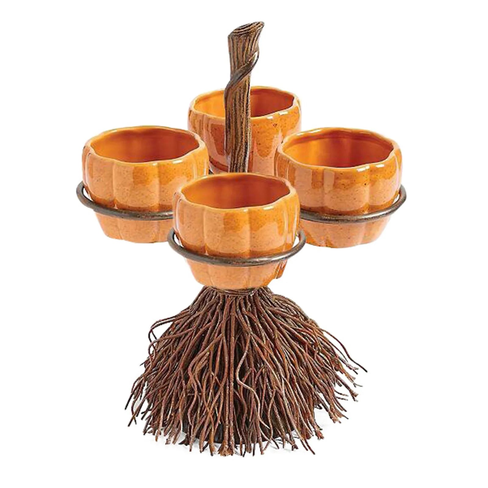 Multifunctional Halloween Wooden Snack Bowl Stand Halloween Creative Snack Basket 3/4/6 Bowls Qme B One Size