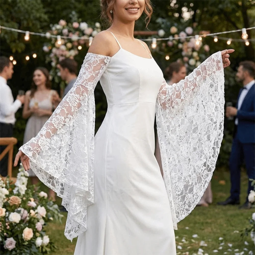 Elegant Long Tulle Sleeves Breathable Arm Decor Thin Sheer Bridal Gloves Comfortable Flower Embroidery Lace Arm Sleeves Qme