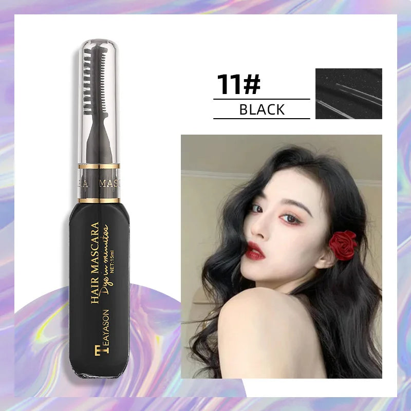 Disposable Hair Colour Dye Temporary Hair Dye Mascara Dual Purpose Washable Hair Coloring Cream DIY Dying Hairstyle Supplies Qme 11