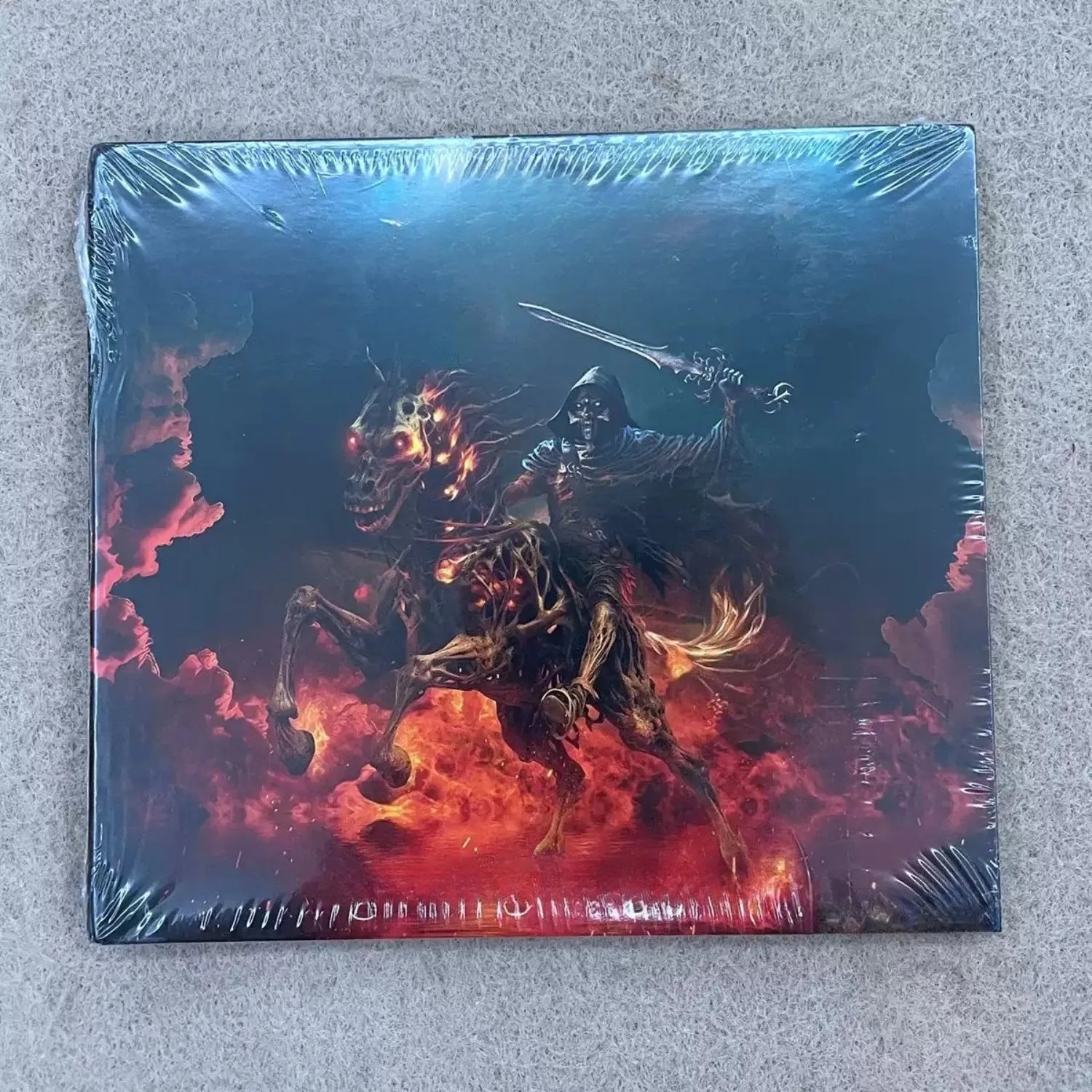 Western Heavy Metal Music CD Epic Fantasy Knight & Steed Art Illustration Themed Cover High-Energy Heavy Rhythm Track Collection Qme Metal CD