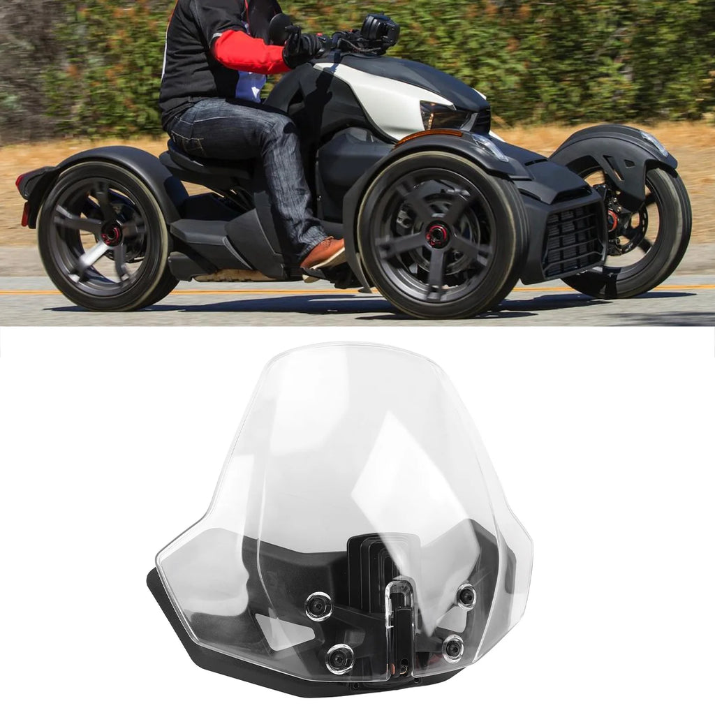 ATV UTV Adjustable Windshield 219401032 Aerodynamic Enhance Visibility Accessories Adjustable for Can Am Ryker 600 900 Sport Qme