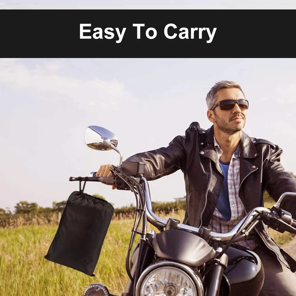 Motorcycle Cover Waterproof All Season Dustproof UV Protective Outdoor Indoor Scooter 190T Wear-resistant Fabric Motorbike Cover Qme