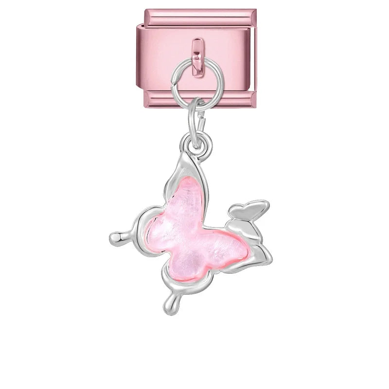 Wholesale Butterfly Bow Stars Love Heart Key Planet Shiny CZ Flower