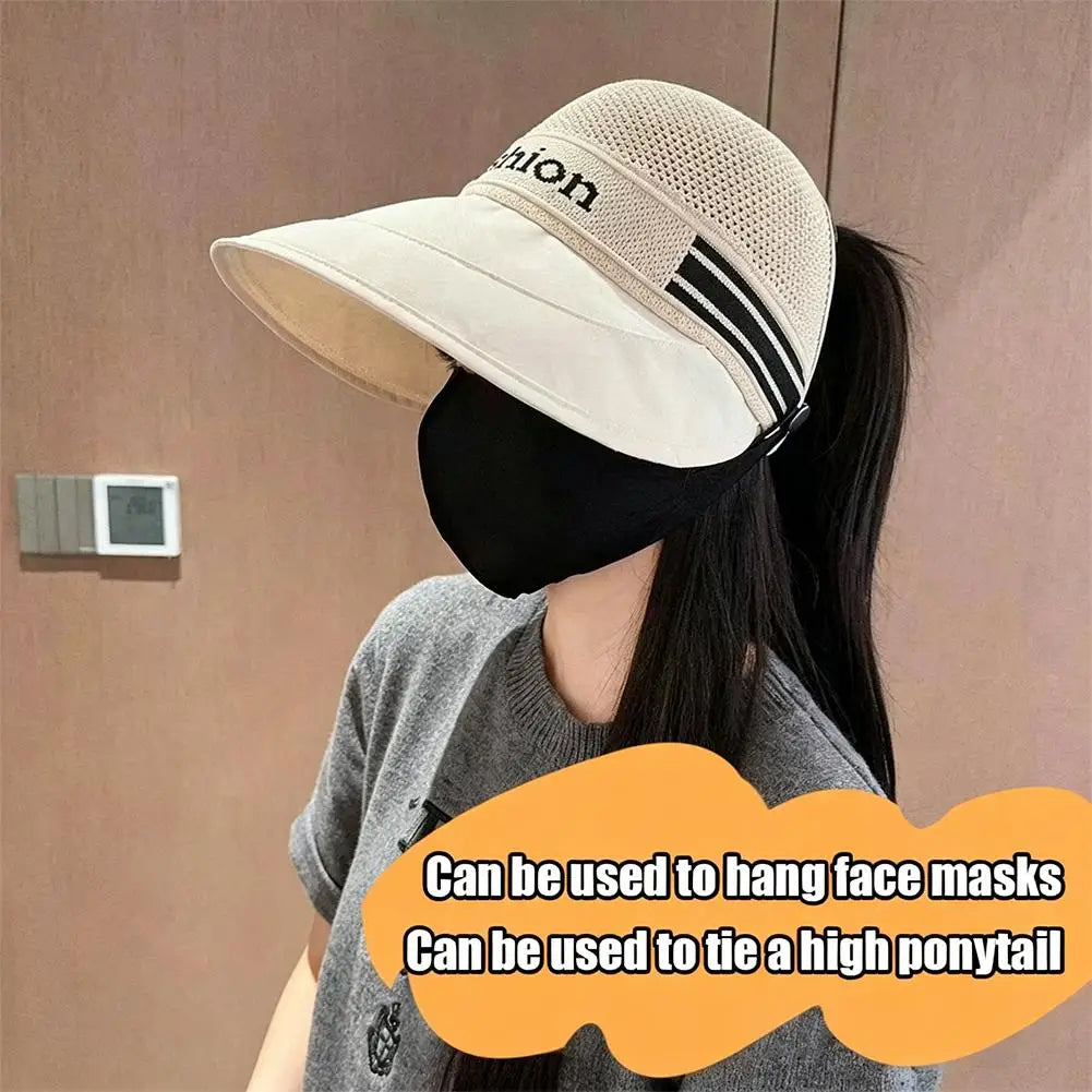Breathable Women's Sun Hat Large Brim Hats Spring Summer Fisherman Qme
