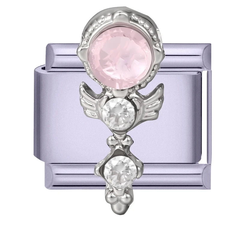 2026 Y2K Charm Beautiful Purple Sunset Zircon Italian Links Fit