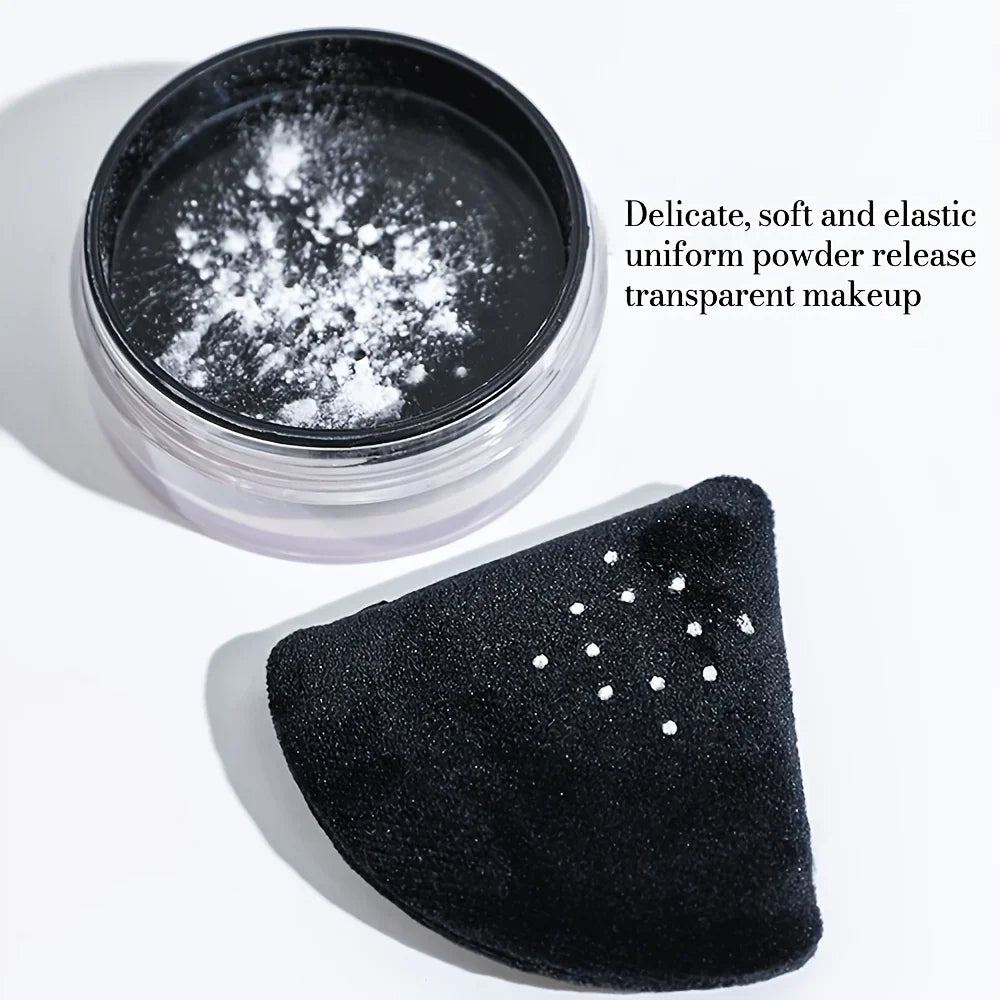 Triangular Makeup Sponge, Setting Powder Puff, Fan-Shaped Powder Puff, Finger Pad Powder Puff, Reusable Soft Plush Powder Puff Qme