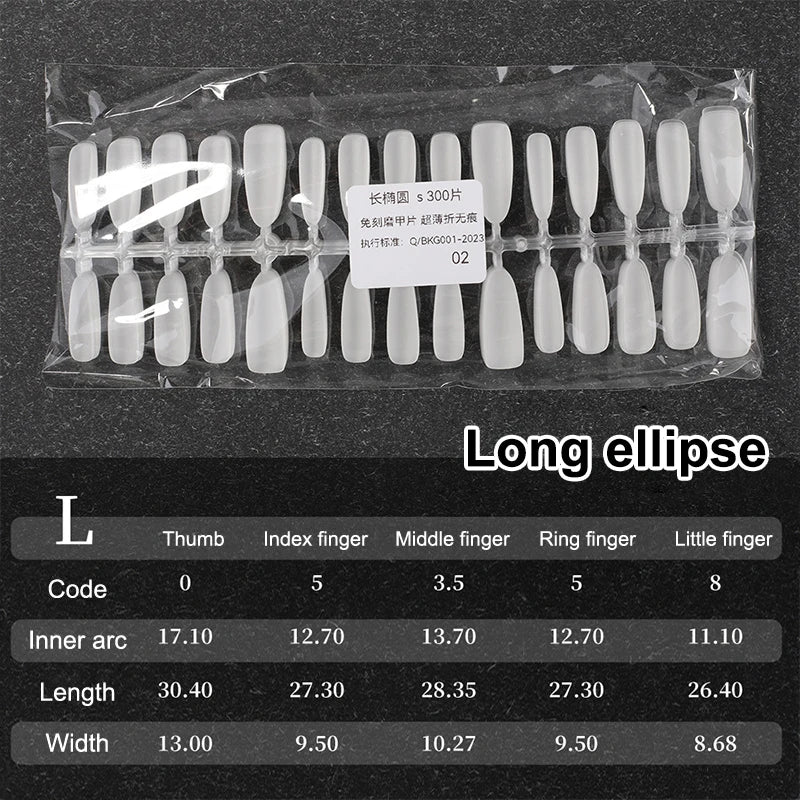 Bag Fake Nail Tips Matte Coverage Transparent False Nails Gel