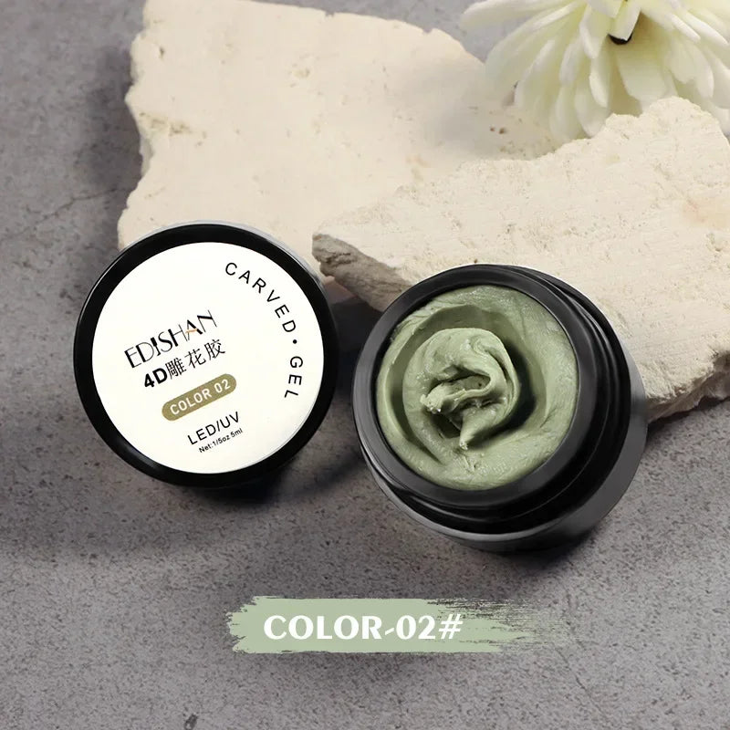 Nail Carving Glue Three-dimensional Shaping Relief Glue Phototherapy Nail Polish Glue Uv Modeling Clay Nail Art Tools Qme 02