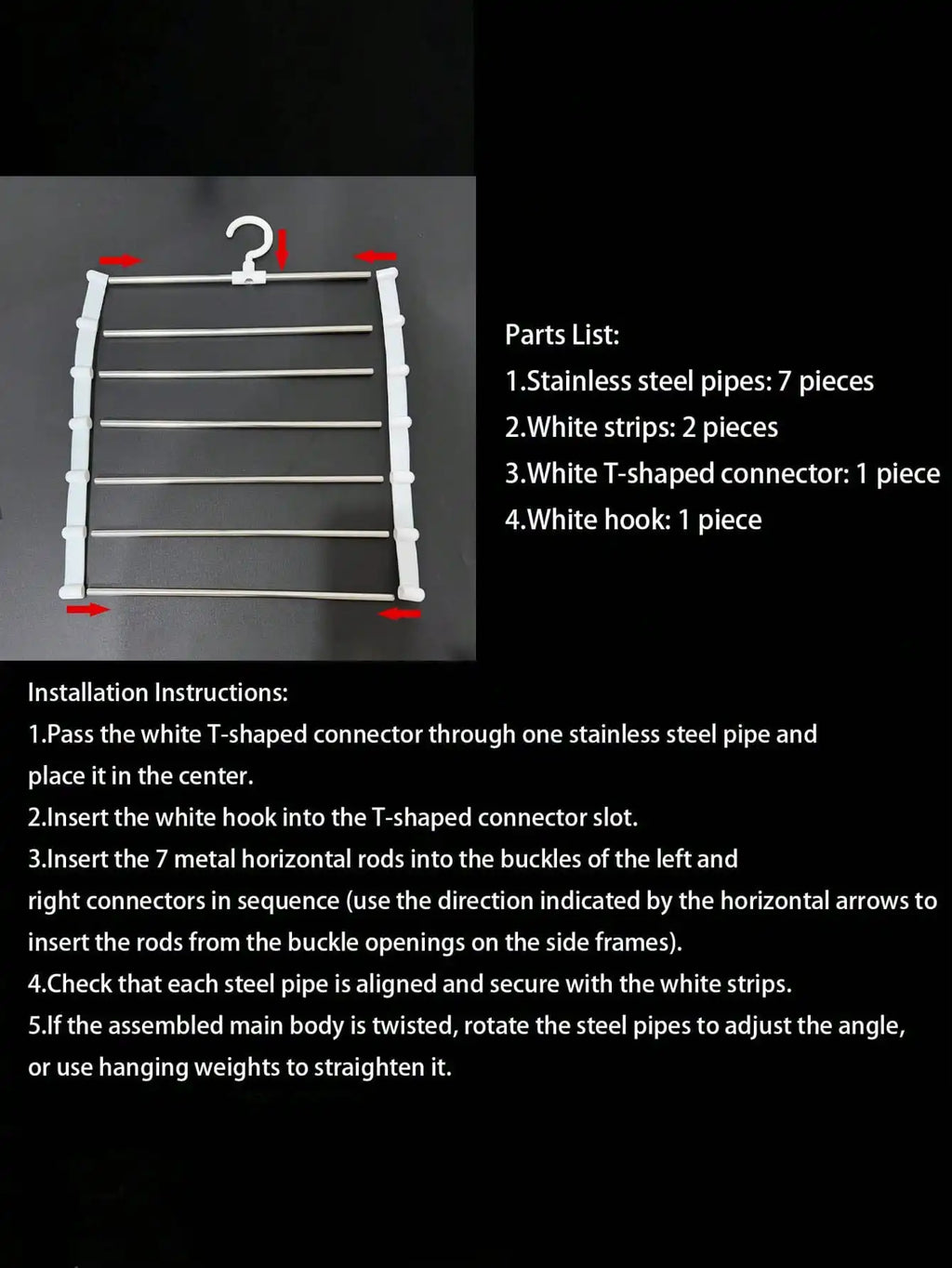 Multi-layer Pants Hanger Clothing Forms Space-saving Non-slip Qme