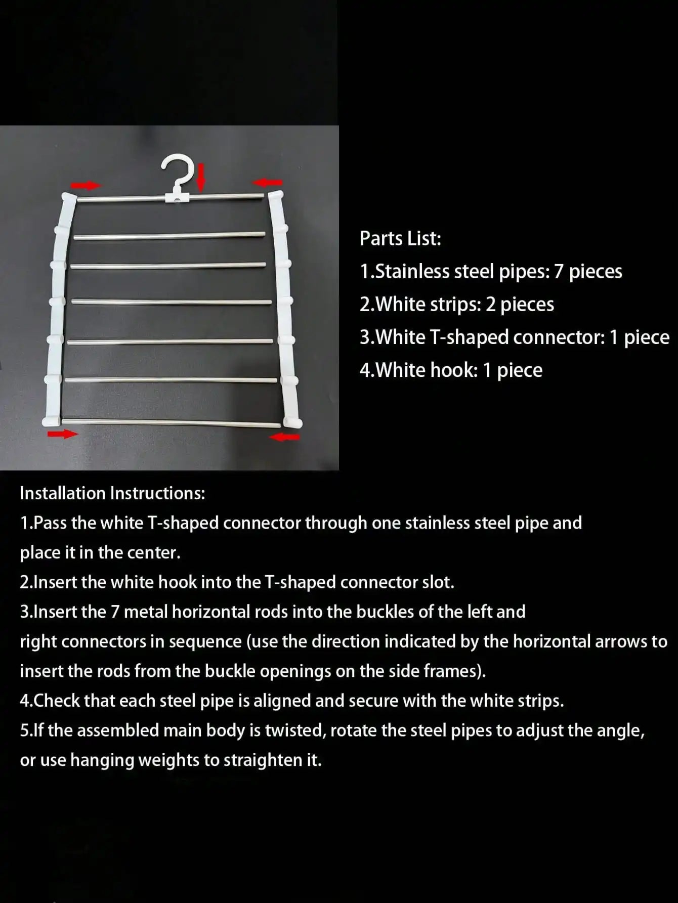 Multi-layer Pants Hanger Clothing Forms Space-saving Non-slip Qme