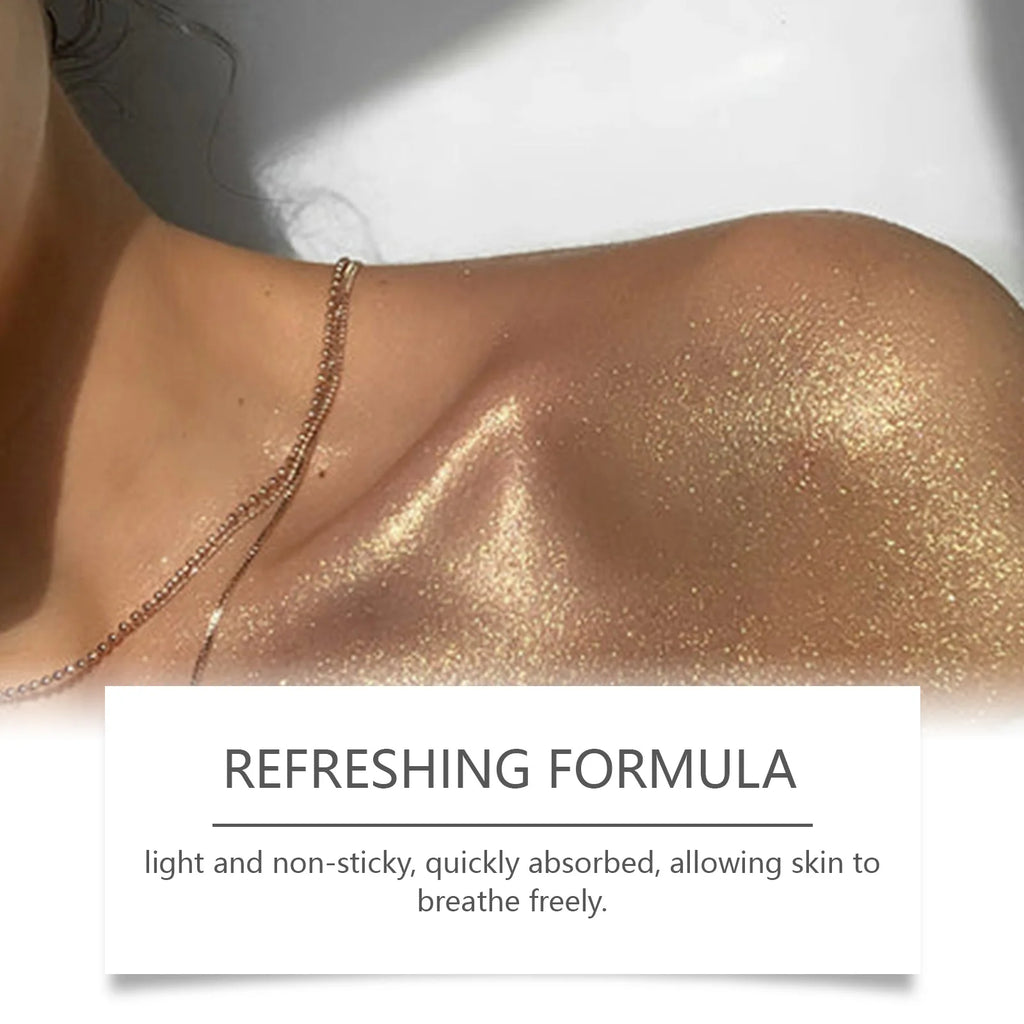 Face Hair Body Glitter Highlighter Spray Improve Skin Gloss Facial Highlight Powder Sparkling Makeup Festival Party Shimmer Oil Qme