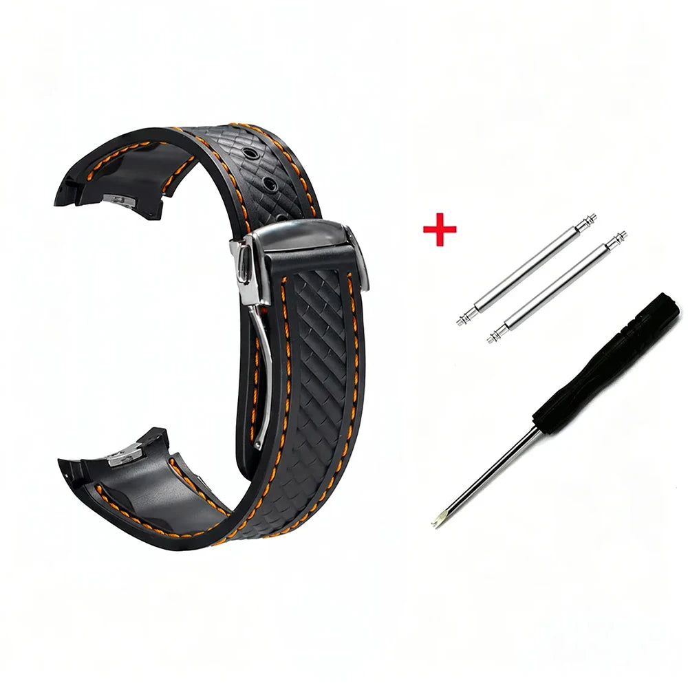 Rubber Watchband For Omega AT150 Seamaster 300 AQUA TERRA Diving watches straps Black Blue Silicone Watch Strap 20mm bracelet Qme BOSS 20MM width band