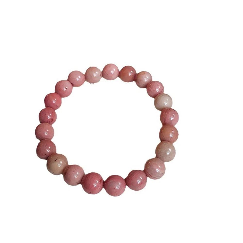 New Fashion Chinese Style Electroplated Pink Peach Blossom Series Ceramic Bead Bracelet Geometric Retro Luxury Design Bracelet Qme