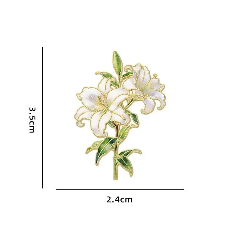 Fashion Elegant Botanical Enamel Flower Pins Assorted Plant Lapel Brooches Nature Badges For Womens Fashion Jewelry Accessories Qme A3