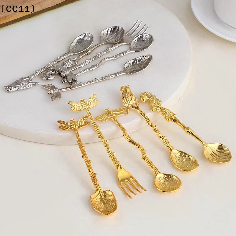 Kitchen Accessories Retro Hotel Family Dessert Coffee Spoon Ice Cream Qme