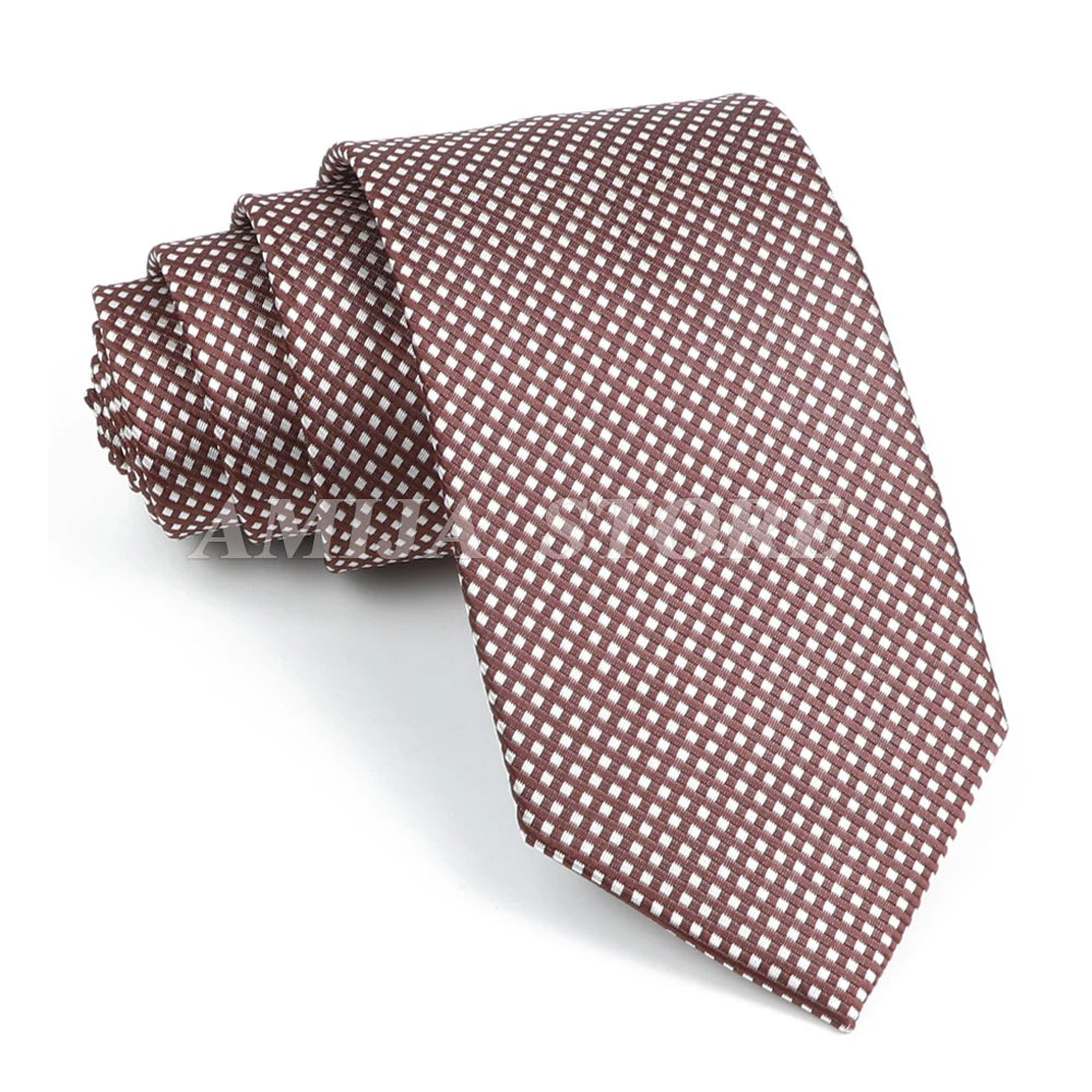 Tie Men Gravatas Wholesale Fashion Woven Luxury Necktie Dark Grey Dot Qme 14 China Mainland