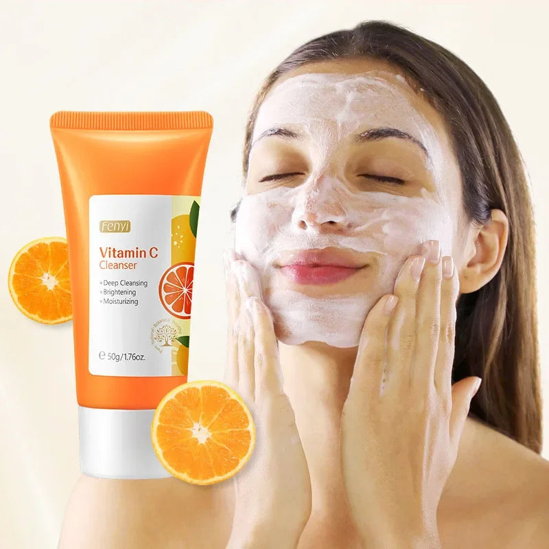Vitamin C Facial Cleanser Skin Deep Cleansing Moisturizing Blackhead Qme